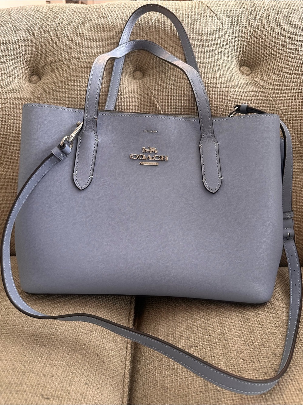 Coach Leather Tote with Removable Strap